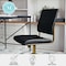 Martha Stewart Ivy Upholstered Office Chair in Black/Polished Brass CH-220921-1-BK-GLD-MS - alternate 5